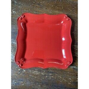 Casa Fina Vintage Port Red Square Salad Plate 8 1/8"